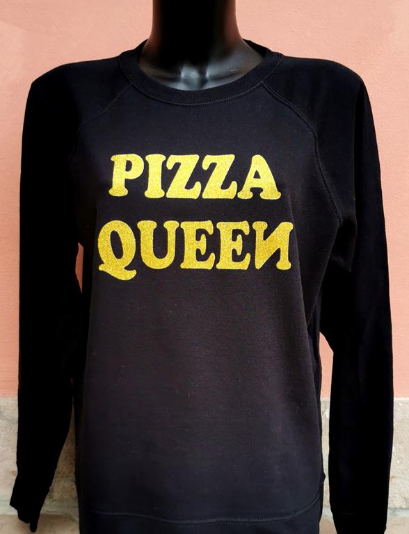 FELPA  UNISEX "PIZZA QUEEN" - immagine 2