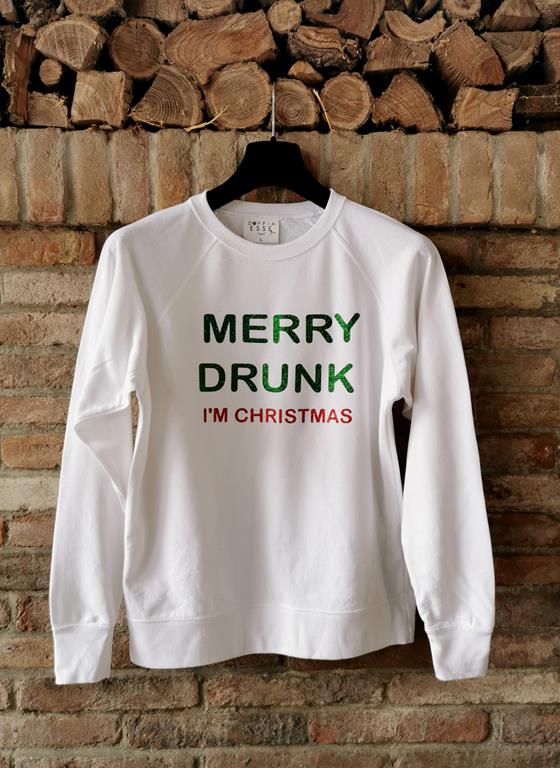 MERRY DRUNK (felpa UNISEX) - immagine 2