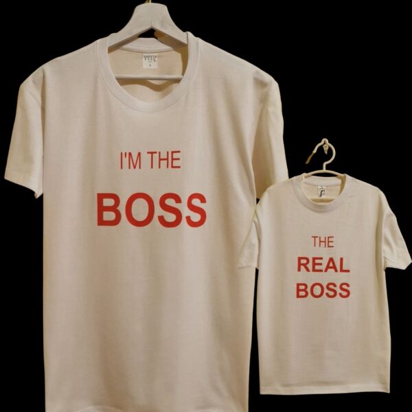TSHIRT PAPà-FIGLIO/A "THE BOSS"