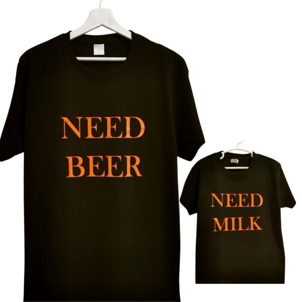 TSHIRT PAPà-FIGLIO/A "NEED BEER"