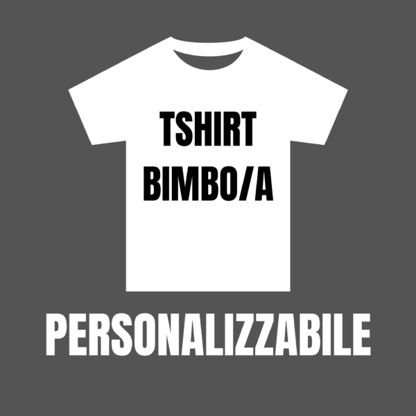 tshirt bimbo e bimba personalizzabile bianche o nere con scritte personalizzate