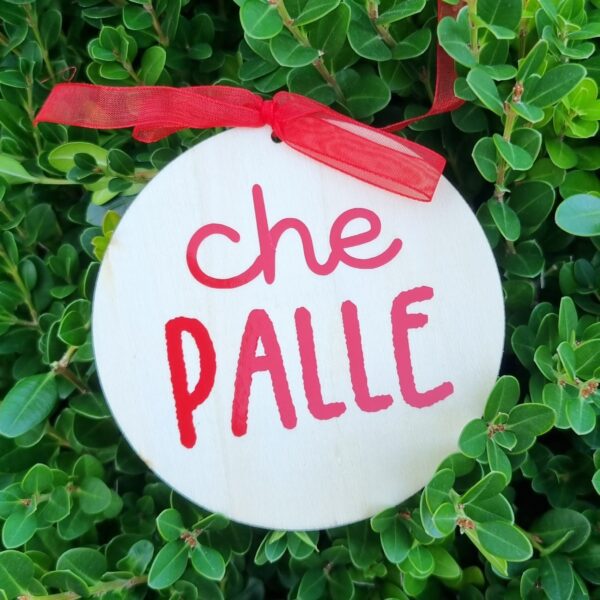 ADDOBBO NATALIZIO DI LEGNO "CHE PALLE"