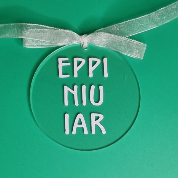 ADDOBBO NATALIZIO "EPPI NIU IAR" (diametro 7,5 cm)