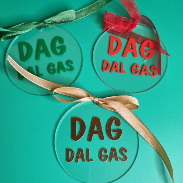 ADDOBBO NATALIZIO "DAG DAL GAS" (diametro 7,50 cm) - immagine 2