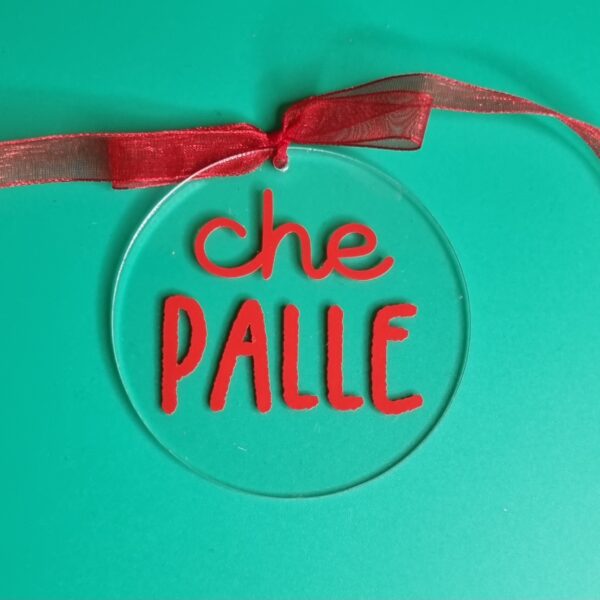 ADDOBBO NATALIZIO "CHE PALLE" (diametro 7,5 cm)