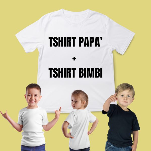 TSHIRT PAPA' + 3 TSHIRT BIMBI personalizzate