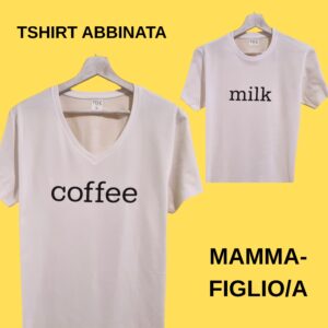 T SHIRT ABBINATA MAMMA FIGLIO/A, COFFEE-MILK